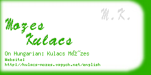 mozes kulacs business card